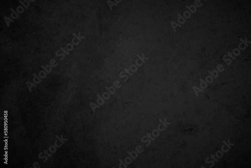 Close up retro plain dark black cement & concrete wall background texture for show or advertise or promote product and content on display. 