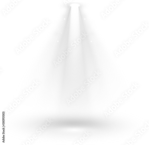 Spotlight isolated on transparent background