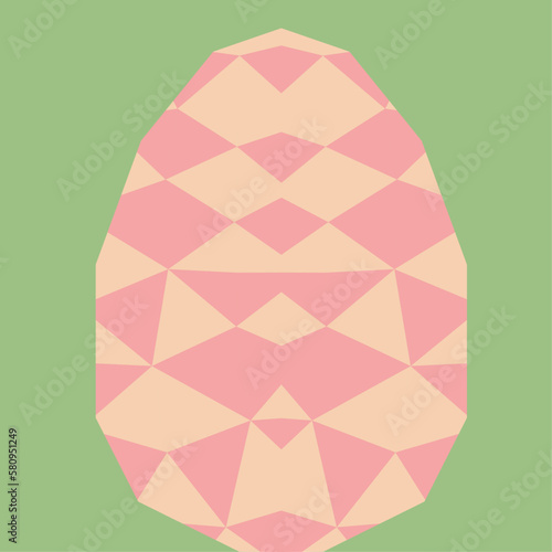 Oeuf de pâque couleur en Low Poly