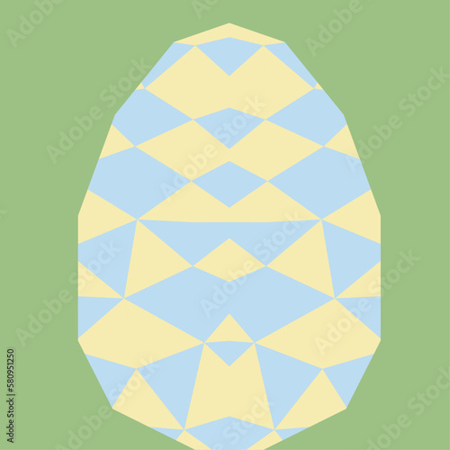 Oeuf de pâque couleur en Low Poly