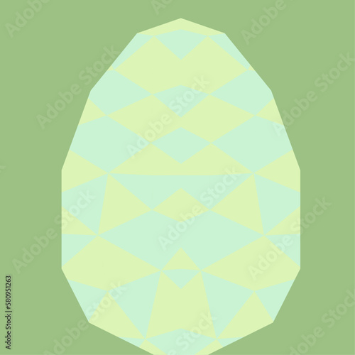 Oeuf de pâque couleur en Low Poly