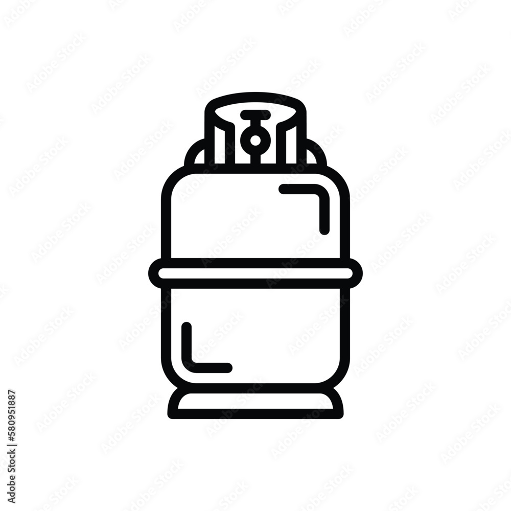 Black line icon for cylinder Black line icon for cylinder