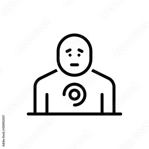 Black line icon for median