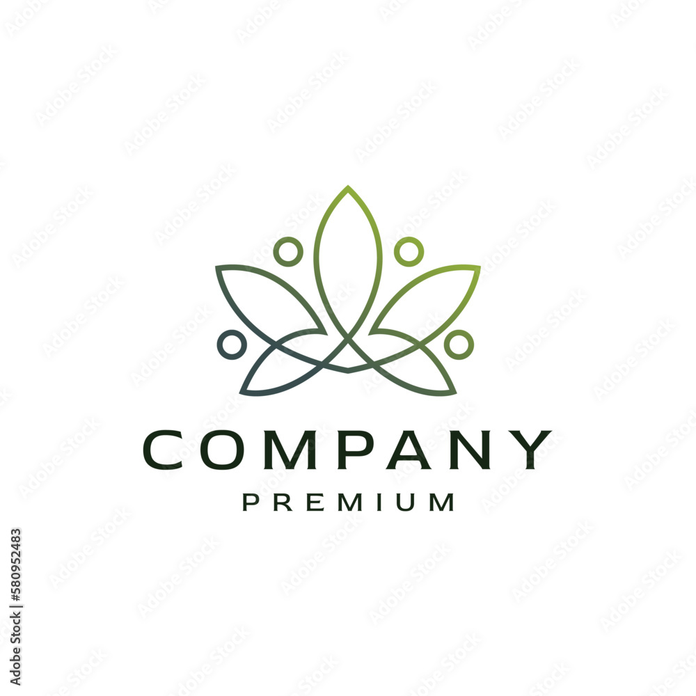 Unique, modern, and luxurious leaf logo style, suitable for spa, skin care, wellness businesses, and other similar industries.