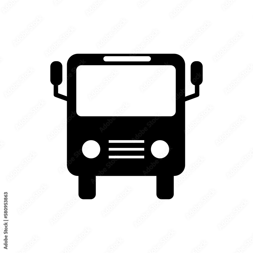 Bus icon vector, Bus vector flst illustration on white background..eps