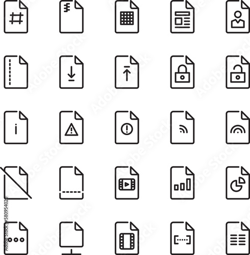 file and documents icon vector pack illustrated 
