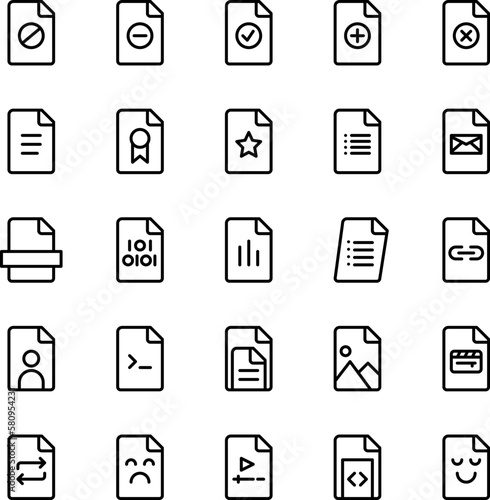 file and documents icon vector pack illustrated 