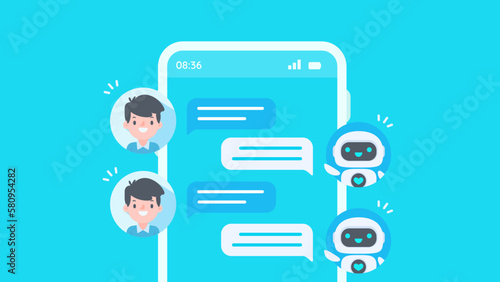 Auto reply system with intelligent robots provide information and help customers with problems