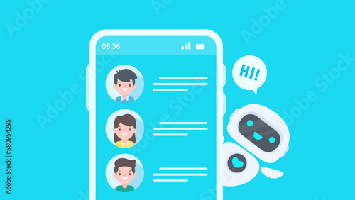 Auto reply system with intelligent robots provide information and help customers with problems