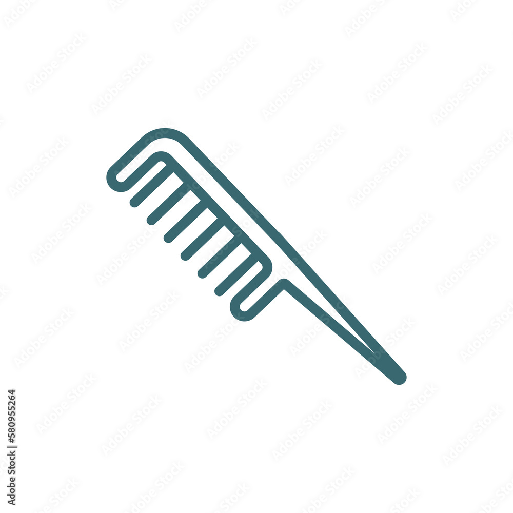 inclined comb icon. Thin line inclined comb icon from beauty and elegance collection. Outline vector isolated on white background. Editable inclined comb symbol can be used web and mobile inclined comb icon. Thin line inclined comb icon from beauty and elegance collection. Outline vector isolated on white background. Editable inclined comb symbol can be used web and mobile