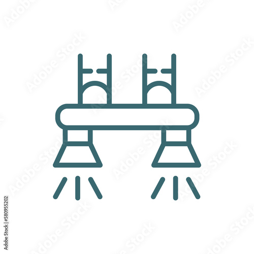 flyboard icon. Thin line flyboard icon from ai and future technology collection. Outline vector isolated on white background. Editable flyboard symbol can be used web and mobile