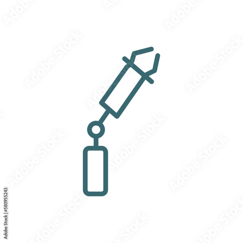 bionic arm icon. Thin line bionic arm icon from ai and future technology collection. Outline vector isolated on white background. Editable bionic arm symbol can be used web and mobile
