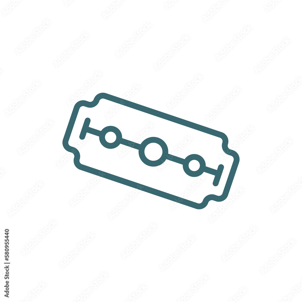 big razor blade icon. Thin line big razor blade icon from beauty and elegance collection. Outline vector isolated on white background. Editable big razor blade symbol can be used web and mobile big razor blade icon. Thin line big razor blade icon from beauty and elegance collection. Outline vector isolated on white background. Editable big razor blade symbol can be used web and mobile