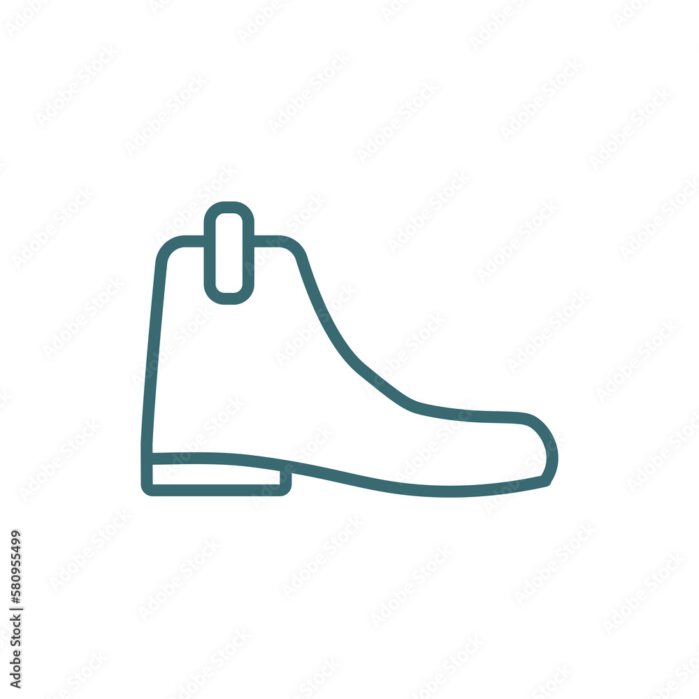 leather chelsea boots icon. Thin line leather chelsea boots icon from clothes and outfit collection. Outline vector isolated on white background. leather chelsea boots icon. Thin line leather chelsea boots icon from clothes and outfit collection. Outline vector isolated on white background.