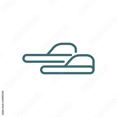 sleepers icon. Thin line sleepers icon from clothes and outfit collection. Outline vector isolated on white background. Editable sleepers symbol can be used web and mobile