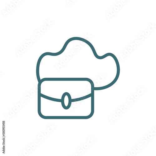 hobo bag icon. Thin line hobo bag icon from clothes and outfit collection. Outline vector isolated on white background. Editable hobo bag symbol can be used web and mobile