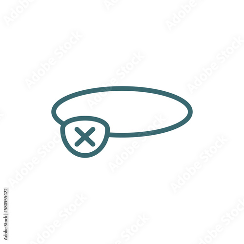eye patch icon. Thin line eye patch icon from beauty and elegance collection. Outline vector isolated on white background. Editable eye patch symbol can be used web and mobile