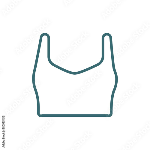 draped top icon. Thin line draped top icon from clothes and outfit collection. Outline vector isolated on white background. Editable draped top symbol can be used web and mobile