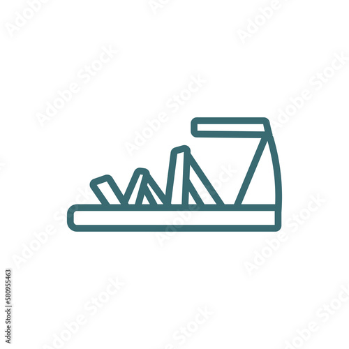 gladiator sandal icon. Thin line gladiator sandal icon from clothes and outfit collection. Outline vector isolated on white background. Editable gladiator sandal symbol can be used web and mobile