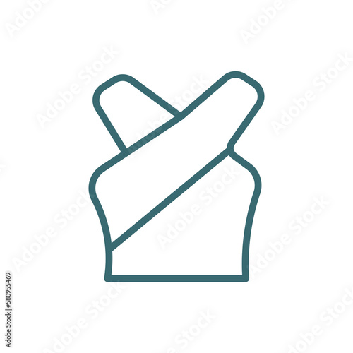 chiffon suffle blouse icon. Thin line chiffon suffle blouse icon from clothes and outfit collection. Outline vector isolated on white background. 