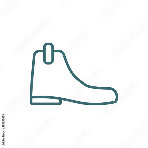 leather chelsea boots icon. Thin line leather chelsea boots icon from clothes and outfit collection. Outline vector isolated on white background. 