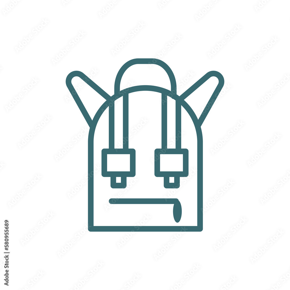 school bag icon. Thin line school bag icon from education and science collection. Outline vector isolated on white background. Editable school bag symbol can be used web and mobile school bag icon. Thin line school bag icon from education and science collection. Outline vector isolated on white background. Editable school bag symbol can be used web and mobile