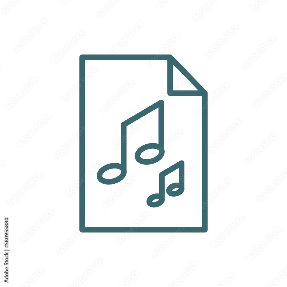 audio file icon. Thin line audio file icon from automation and high tech collection. Outline vector isolated on white background. Editable audio file symbol can be used web and mobile audio file icon. Thin line audio file icon from automation and high tech collection. Outline vector isolated on white background. Editable audio file symbol can be used web and mobile