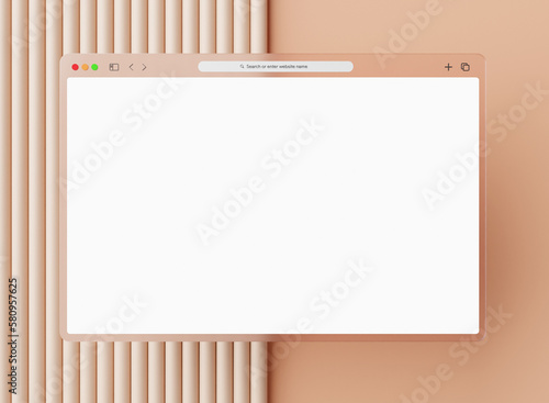 Website browser presentation mockup 3d scene creator