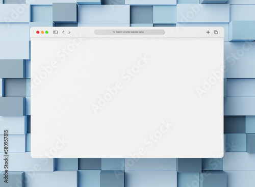 Website browser presentation mockup 3d scene creator