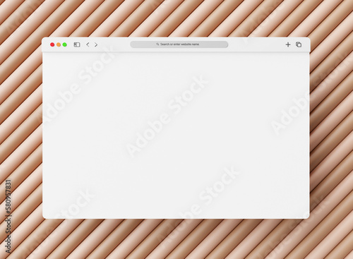 Website browser presentation mockup 3d scene creator