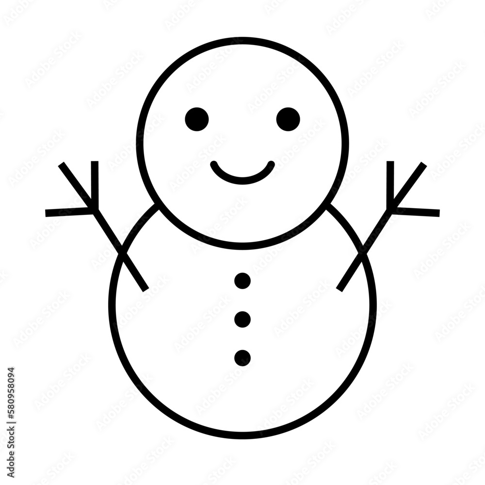 Simple snowman icon. Winter symbol. Vector. Simple snowman icon. Winter symbol. Vector.