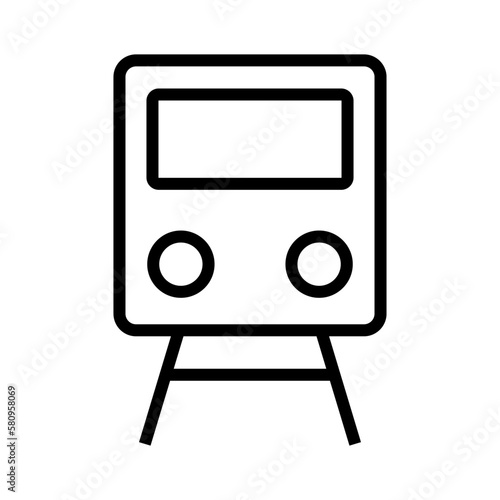 Simple train icon. Commuting and traffic. Vector.