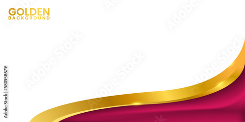 White and bright abstract background with gold and pink stripes design 