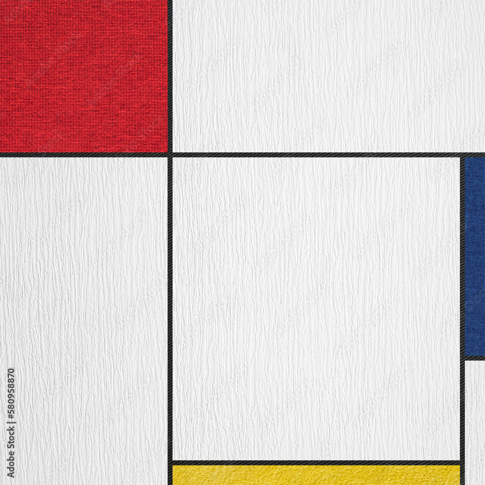 Fototapeta premium Abstract composition with colored rectangles.