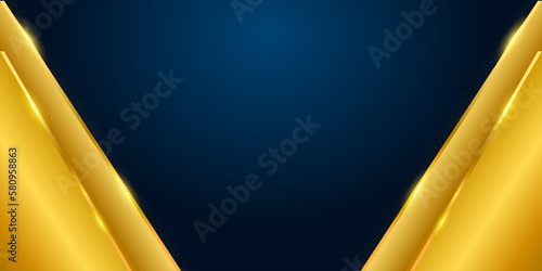 minimalist style background with dark blue colour and golden vector 