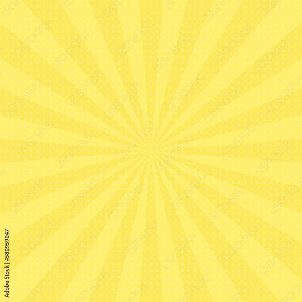 Abstract explosion background in gradient yellow color with spots texture. Glare effect. Sunlight sparkle pattern. Radial rays vector illustration. Narrow beam. For backgrounds, posters or banners. Abstract explosion background in gradient yellow color with spots texture. Glare effect. Sunlight sparkle pattern. Radial rays vector illustration. Narrow beam. For backgrounds, posters or banners.