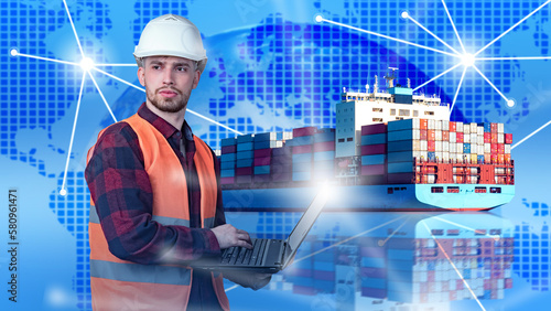 Logistic inspector. Man nea...