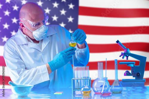 Man chemist. American scien...