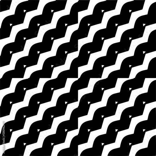 Vector monochrome pattern  Abstract texture for fabric print  card  table cloth  furniture  banner  cover  invitation  decoration  wrapping.seamless repeating pattern.Black and  white color.