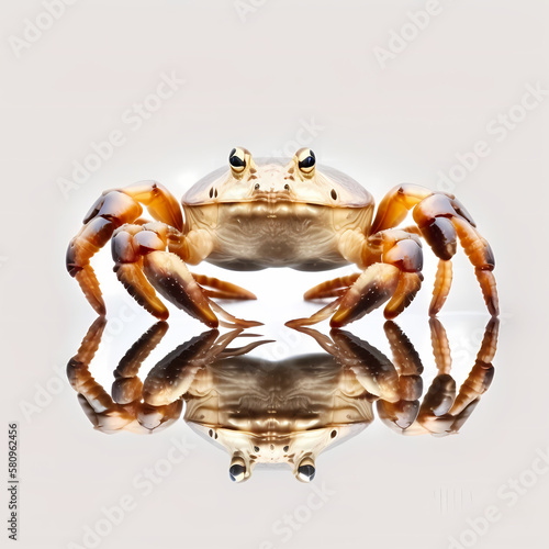 Crab Isolated White. Generative AI