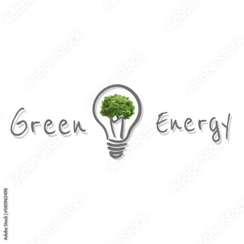 Obraz na płótnie Bulb with green tree, eco banner, green energy w salonie