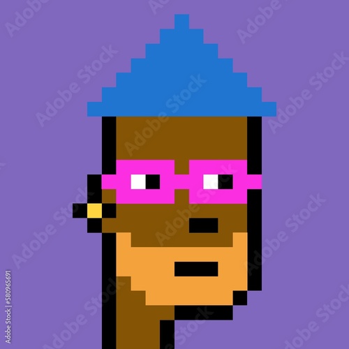 Pixelated people avatar