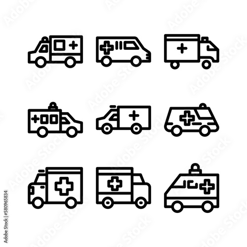 ambulance icon or logo isolated sign symbol vector illustration - high quality black style vector icons 