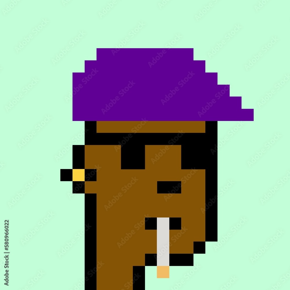 Fototapeta premium Pixelated people avatar