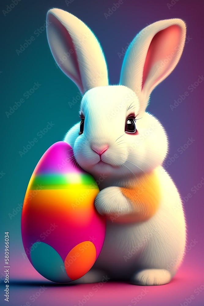 Easter bunny with Easter egg Easter bunny with Easter egg
