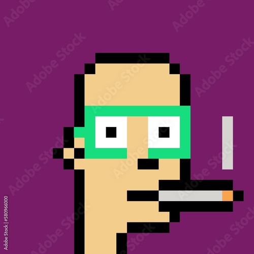 Pixelated people avatar