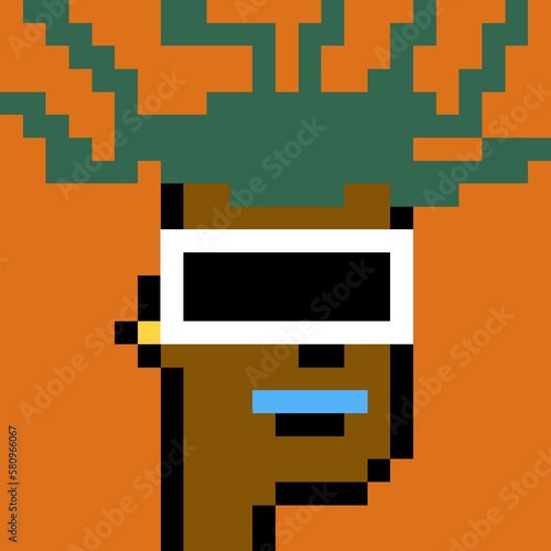 Pixelated people avatar