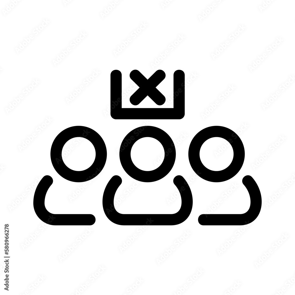 avoid crowd icon or logo isolated sign symbol vector illustration - high quality black style vector icons
