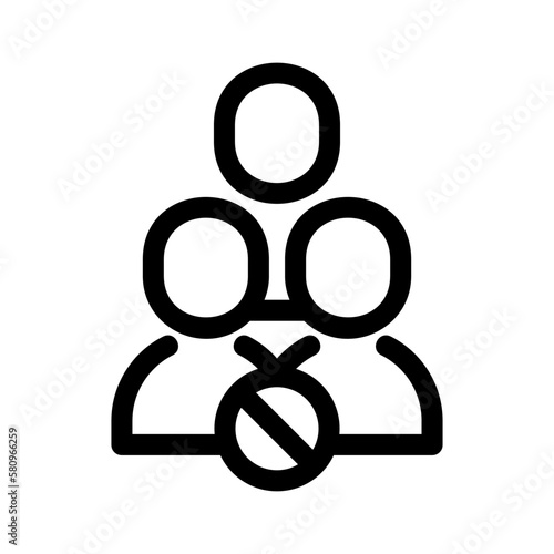 avoid crowd icon or logo isolated sign symbol vector illustration - high quality black style vector icons 