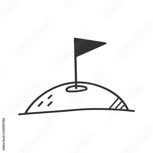 illustration of a winning flag